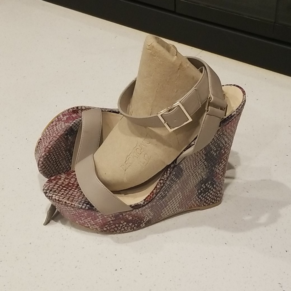 Shoedazzle High Heeled Wedge